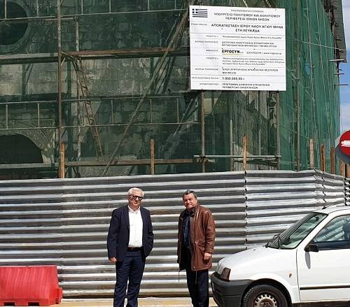 Αυτοψία στα έργα αποκατάστασης του Ιερού Ναού Αγίου Μηνά στη Λευκάδα από τον Περιφερειάρχη Θεόδωρο Γαλιατσάτο – 1εκ. ευρώ η χρηματοδότηση από την ΠΙΝ
